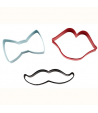 Wilton Cortadores, Pajarita, Bigote y Labios Set/3u.
