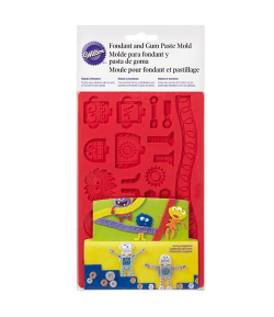 Wilton Molde para Fondant y Pasta de Goma, Robots y Monstruos 1u.