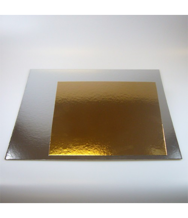 FunCakes Cake boards silver/gold SQUARE 30 cm. - und.