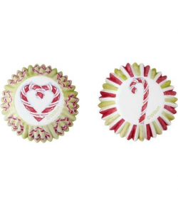 Wilton  Mini Capsulas para Hornear, Bastón de Caramelo Navidad 100u.