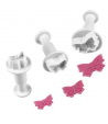 PME Cortadores Mini con Expulsor, Mariposas Set/3u.