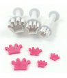 Dekofee Mini Cortadores con Expulsor, Coronas Set/3u.