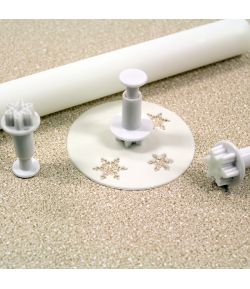 PME Cortadores Mini con Expulsor, Copos de Nieve Set/3u.