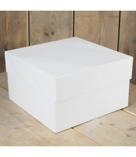 FunCakes Caja para Tartas, Blanca 20x20x15cm. 1u.