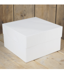 FunCakes Caja para Tartas, Blanca 25x25x15cm. 1u.