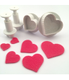 Dekofee Cortadores con Expulsor, Corazones Set/4u.