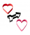 Wilton Cortadores, Corazones y Flecha Set/3u.