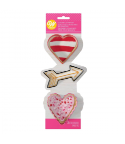 Wilton Cortadores, Corazones y Flecha Set/3u.