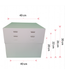 Pastkolor Caja para Tartas, con 4 Alturas Ajustable 40X40cm.