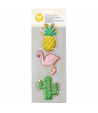 Wilton Cortadores, Piña, Flamenco y Cactus Tropical Set/3u.
