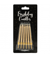 PartyDeco Velas Color Oro 6cm 6u.