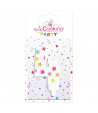 Scrapcooking Vela Numero 4 -Blanca con Estrellas 7cm.