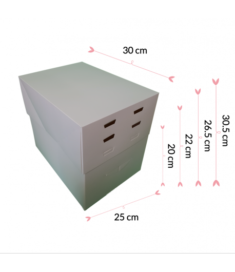 Caja Para Tarta 4 Alturas Ajustables - 30 X 25 Cm