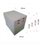 Pastkolor Caja para Tartas, con 4 Alturas Ajustable 30X25cm.