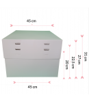 Pastkolor Caja para Tartas, con 4 Alturas Ajustable 45X45m.