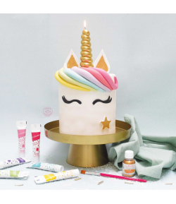 ScrapCooking Vela Cuerno De Unicornio Dorado 17,5cm
