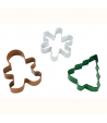 Wilton Cortadores, Copo de Nieve Árbol y Muñeco de Jengibre Set/3u.